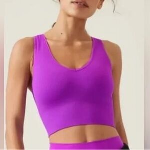 Athleta Aurora Seamless Crop Tank Top - Jazzy Purple - Size M